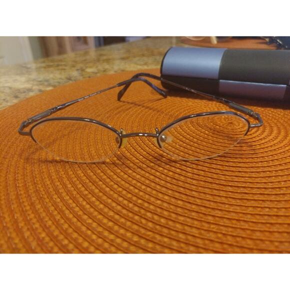 Nicole Miller Eyeglass Frame Half Rimless Bridge 47-19-135 Blue - Picture 2 of 9